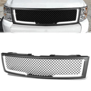 菱形網狀 LED 日行燈前格柵 2007 至 2013 年款 雪佛蘭(Chevy)Silverado 1500