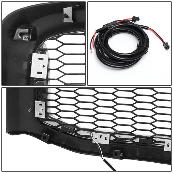 蜂巢狀網格 LED 日行燈前格柵 2006 至 2009 年款 道奇(Dodge)公羊(Ram)1500、2500、3500