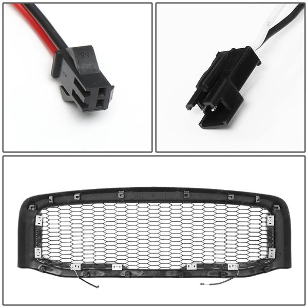 蜂巢狀網格 LED 日行燈前格柵 2006 至 2009 年款 道奇(Dodge)公羊(Ram)1500、2500、3500