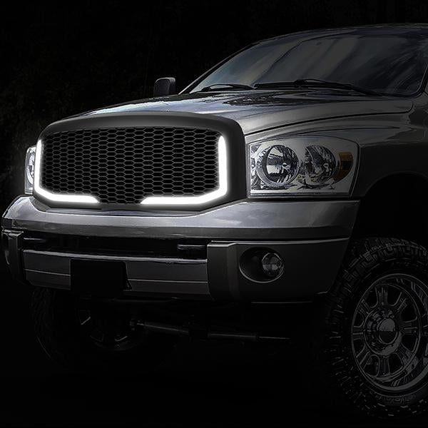 蜂巢狀網格 LED 日行燈前格柵 2006 至 2009 年款 道奇(Dodge)公羊(Ram)1500、2500、3500
