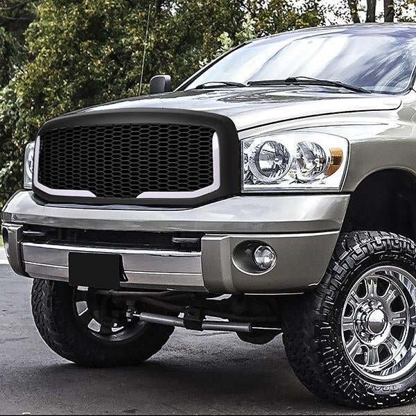 蜂巢狀網格 LED 日行燈前格柵 2006 至 2009 年款 道奇(Dodge)公羊(Ram)1500、2500、3500