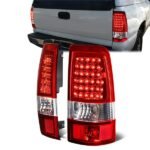 LED 尾燈(紅色) 2003 至 2007 年款 雪佛蘭(Chevy)Silverado、吉姆西(GMC)Sierra 1500、2500、3500 HD