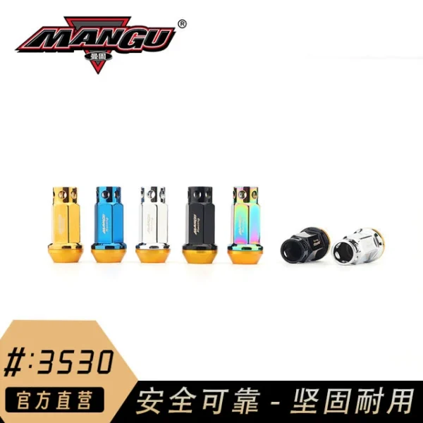 曼固新型賽用鍛鋼螺母適用於特斯拉BRZ思域86野馬FL5伊蘭特N